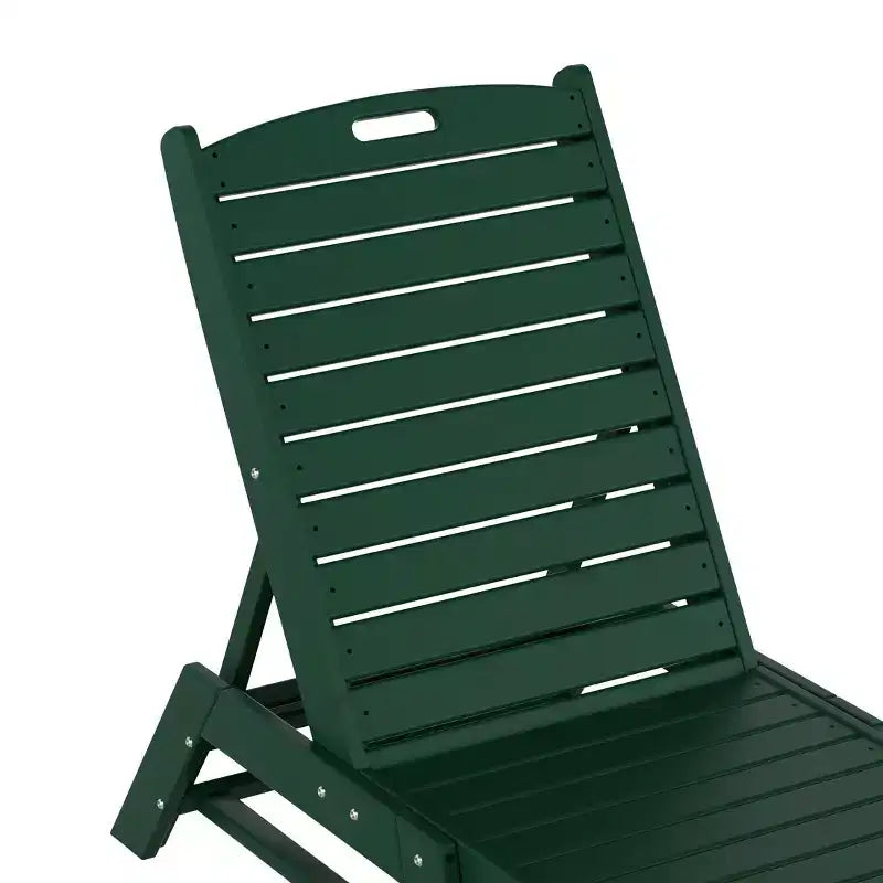 WestinTrends Ensemble de 2 chaises longues de patio en polythène avec table d'appoint