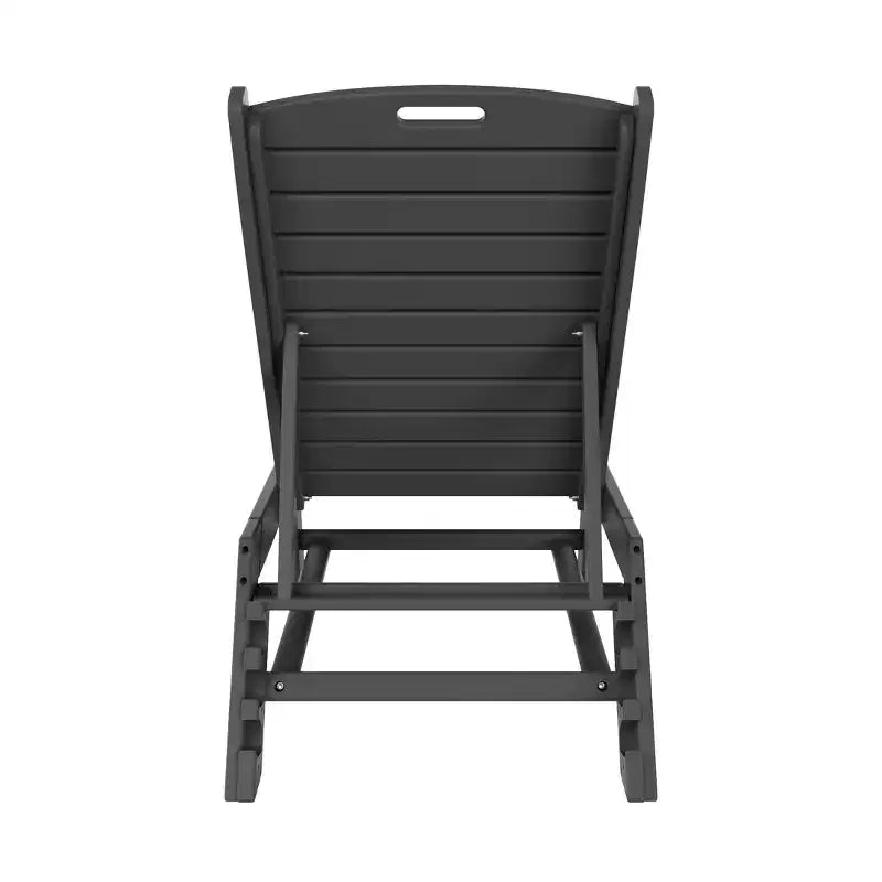 WestinTrends Ensemble de 2 chaises longues de patio en polythène avec table d'appoint