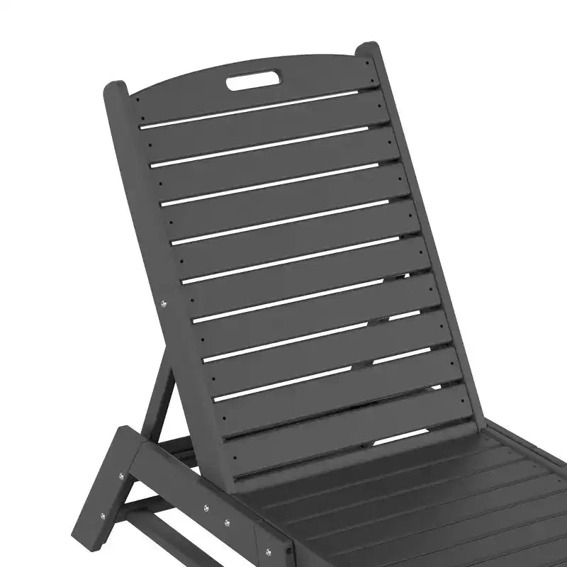 WestinTrends Ensemble de 2 chaises longues de patio en polythène avec table d'appoint