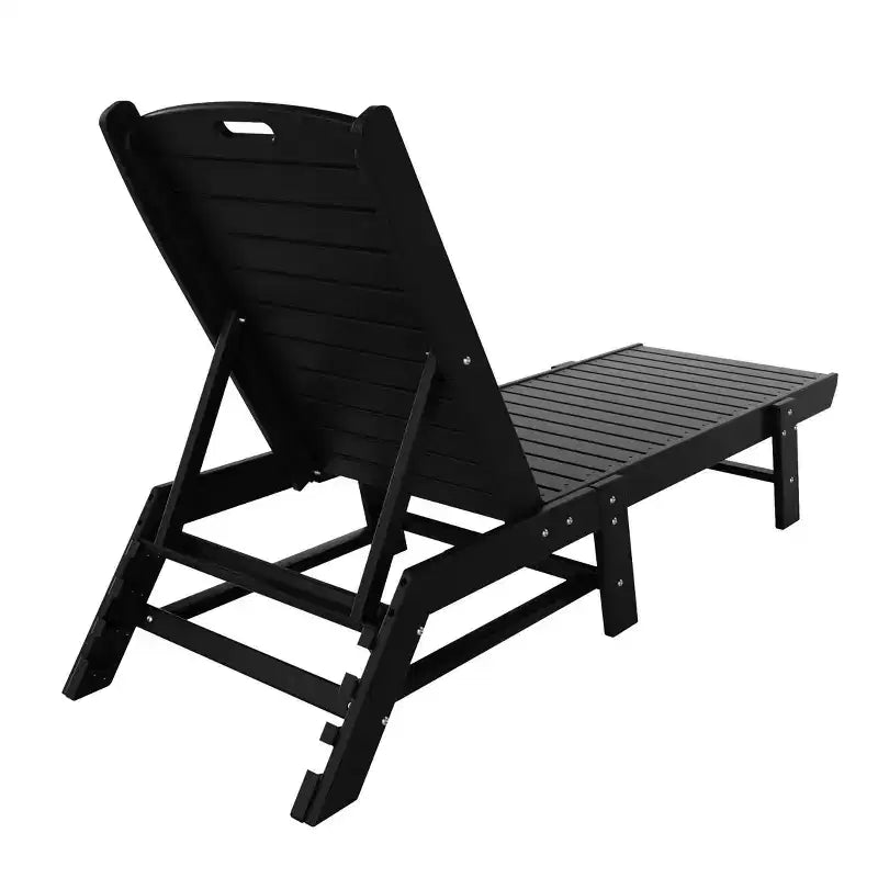 WestinTrends Ensemble de 2 chaises longues de patio en polythène avec table d'appoint