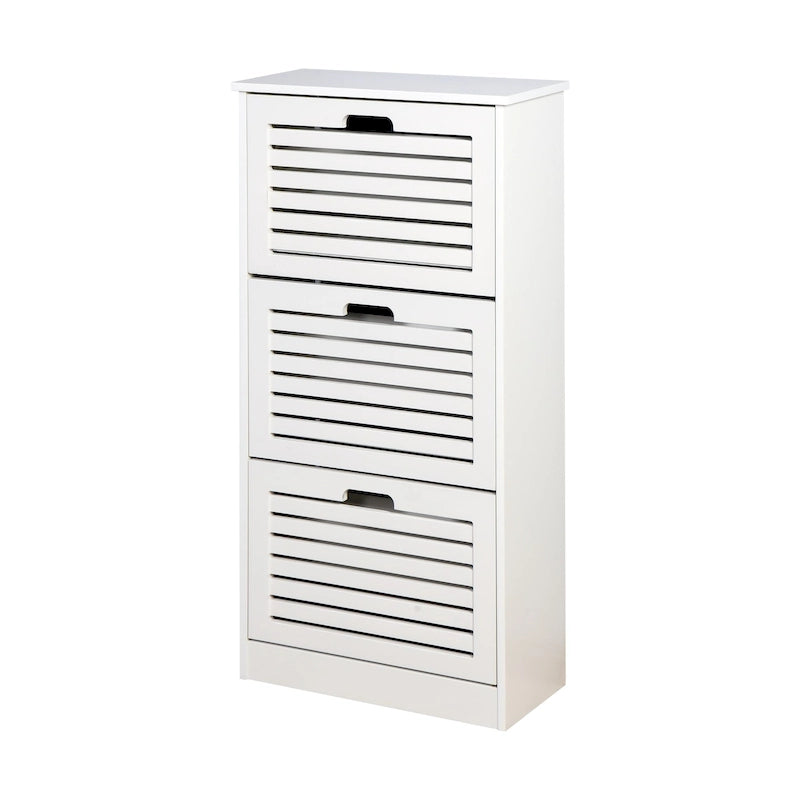 Wooden Shoe Cabinet for Entryway,White Shoe Storage Cabinet