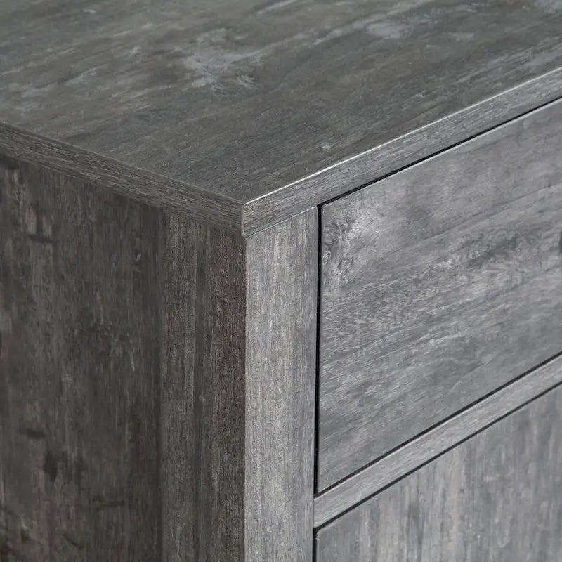 47W Sideboard Storage Cabinet, Dining Server Cupboard Buffet Table with Two Cabinets, Two Drawers, Two Open Shelves