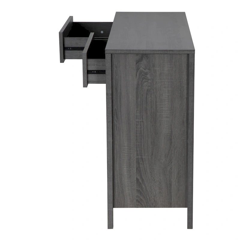 47W Sideboard Storage Cabinet, Dining Server Cupboard Buffet Table with Two Cabinets, Two Drawers, Two Open Shelves