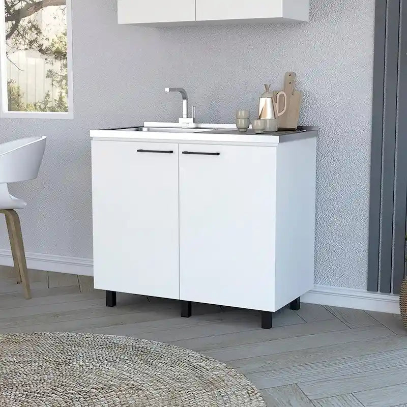 Napoles-2 39 Wide Double Door Utility Sink Stainless steel - N/A