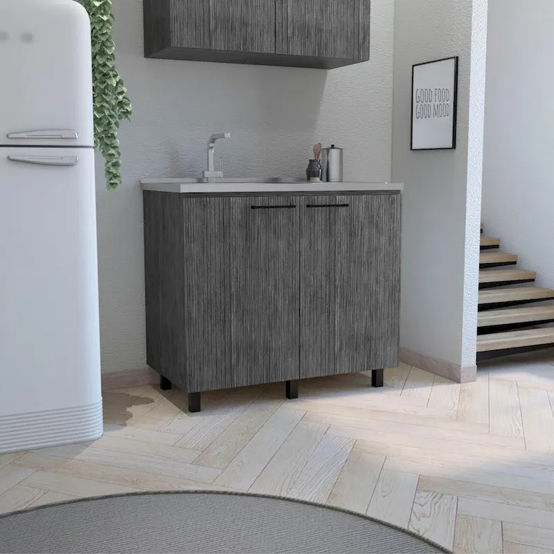 Napoles-2 39 Wide Double Door Utility Sink Stainless steel - N/A