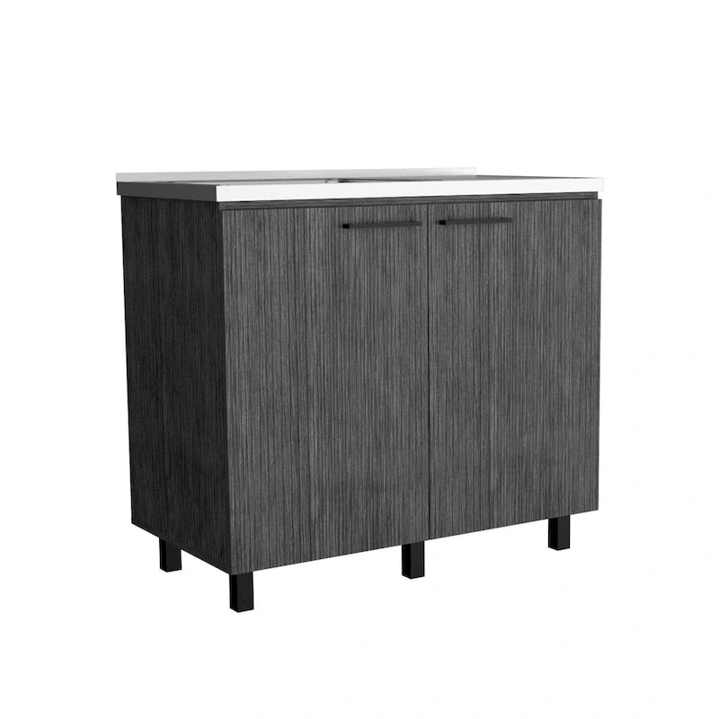 Napoles-2 39 Wide Double Door Utility Sink Stainless steel - N/A