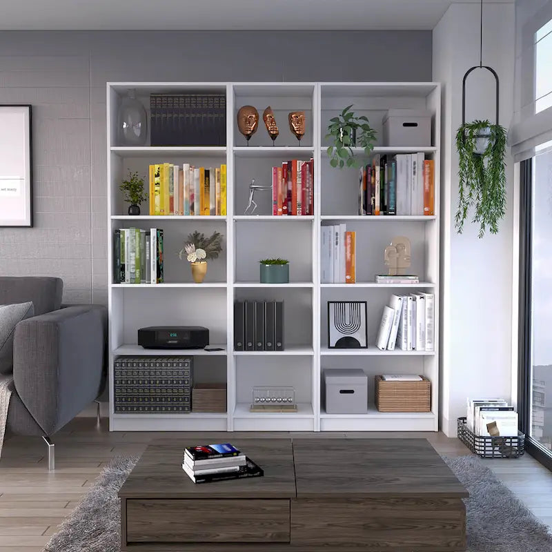 67 Wide 5-Shelf Option B Bookcase Set of 3