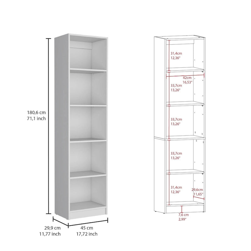 67 Wide 5-Shelf Option B Bookcase Set of 3