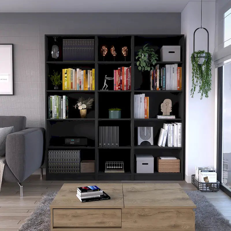 67 Wide 5-Shelf Option B Bookcase Set of 3