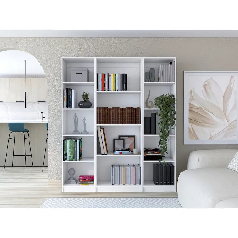 60 Wide 4-Shelf Bookcase Set of 3