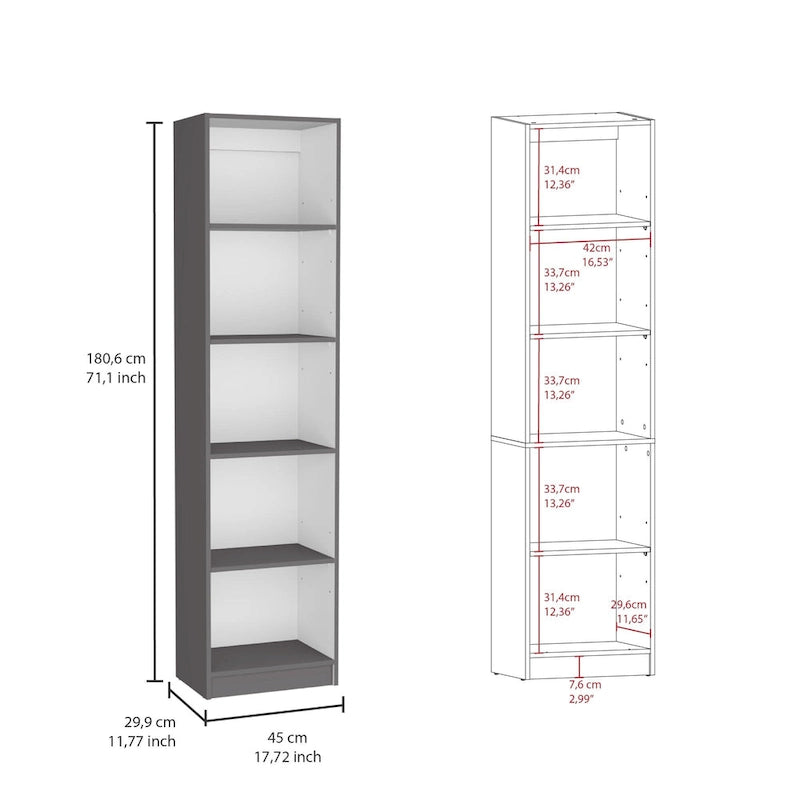 60 Wide 4-Shelf Bookcase Set of 3