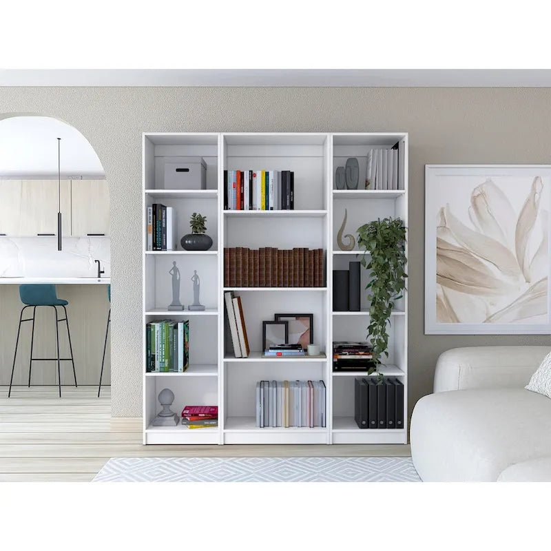 60 Wide 4-Shelf Bookcase Set of 3