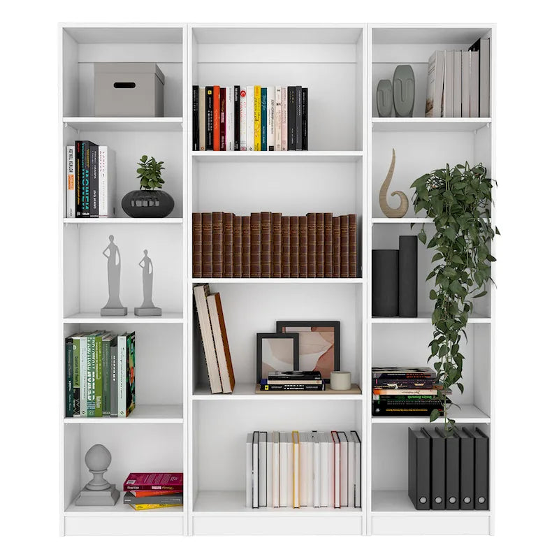 60 Wide 4-Shelf Bookcase Set of 3