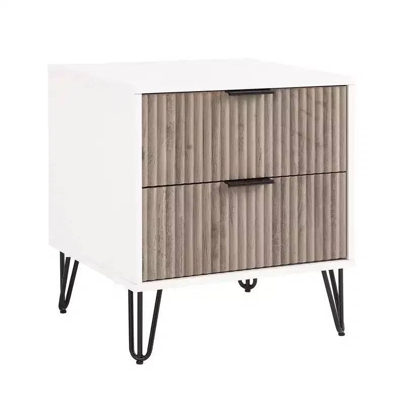 Ensemble commode 3 tiroirs et table de nuit 2 tiroirs moderne 2 pièces Manhattan Comfort Dumbo