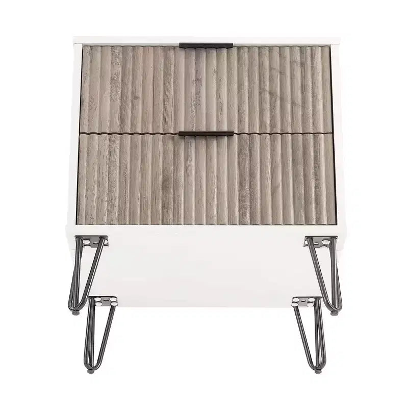 Ensemble commode 3 tiroirs et table de nuit 2 tiroirs moderne 2 pièces Manhattan Comfort Dumbo