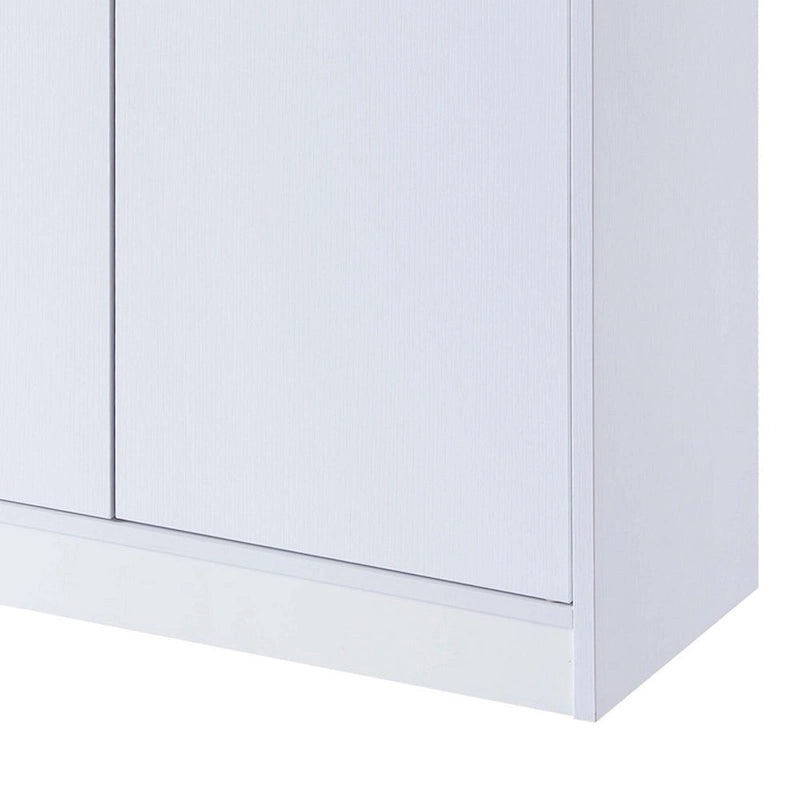 47 Inch 2 Door Wooden Shoe Cabinet, White