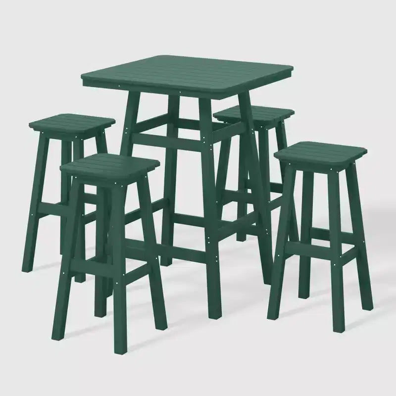 Ensemble de salle à manger de bar WestinTrends Malibu en PEHD pour patio extérieur toutes saisons (5 pièces)