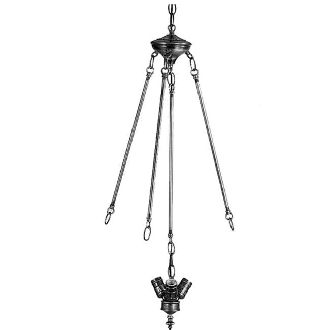 27 High Three Rod Three Light Inverted Cluster