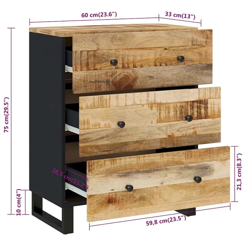 vidaXL Cabinet Storage Accent Sideboard Console Cabinet Cupboard with Drawers