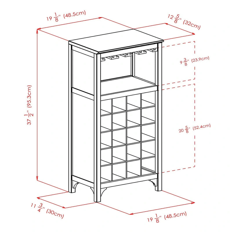 Wine Cabinet, Espresso