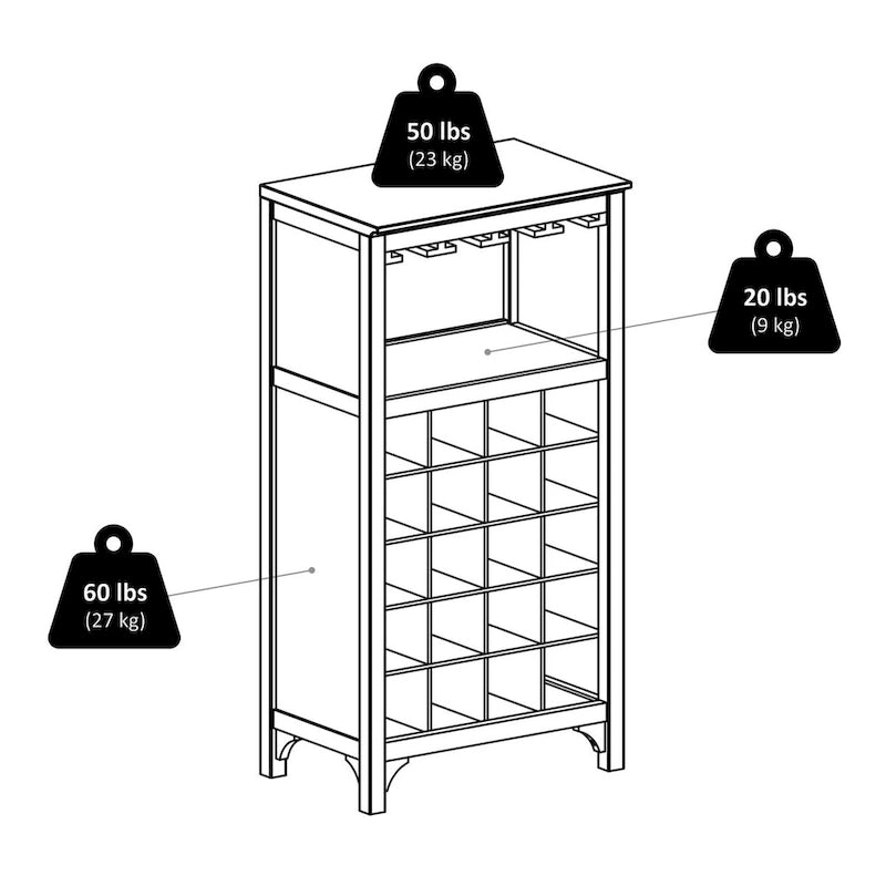 Wine Cabinet, Espresso
