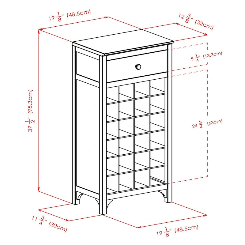 Wine Cabinet, Espresso