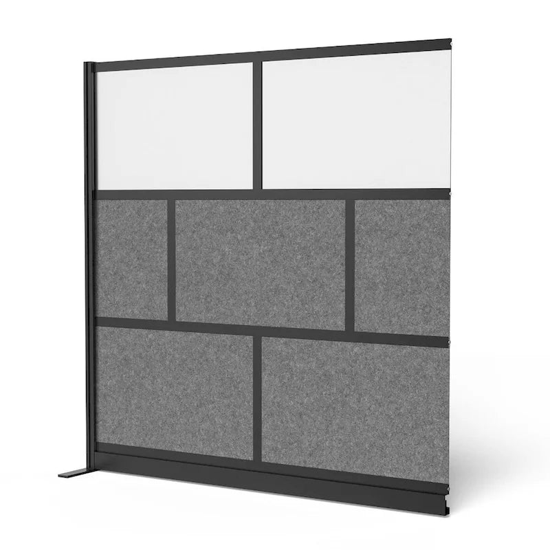 Modular Wall Room Divider System - Black Frame - 70 x 70 Add-On Wall