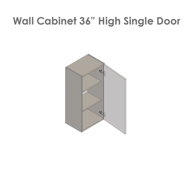 9 x 36 Wall Cabinet-Single Door-Grey - 9 x 36 x 12