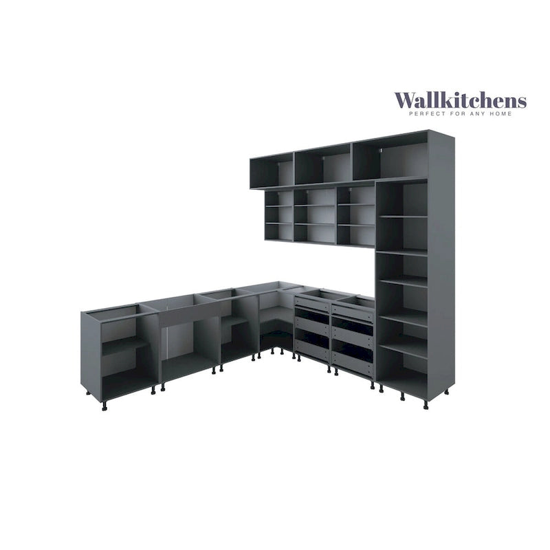 Kitchen Natural Teak & Black Color Base Size 9Ft Wide - 108x24