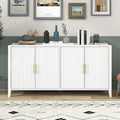 Accent Storage Cabinet Sideboard Wooden Cabinet with Metal Handles