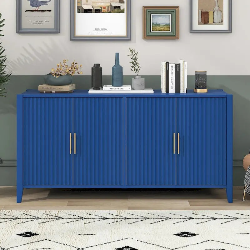 Accent Storage Cabinet Sideboard Wooden Cabinet with Metal Handles