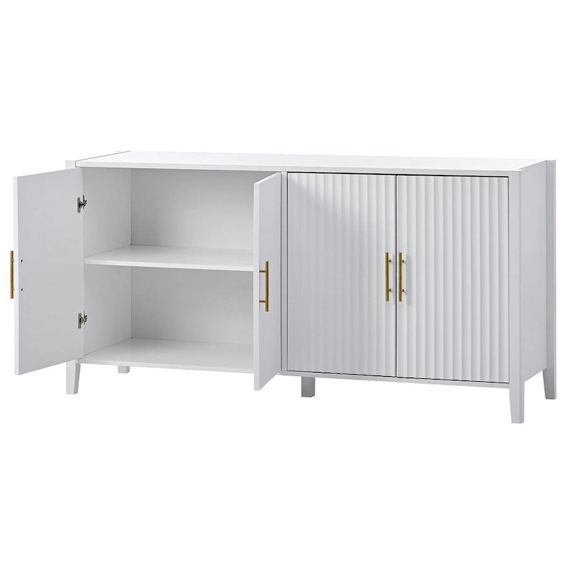Accent Storage Cabinet Sideboard Wooden Cabinet with Metal Handles