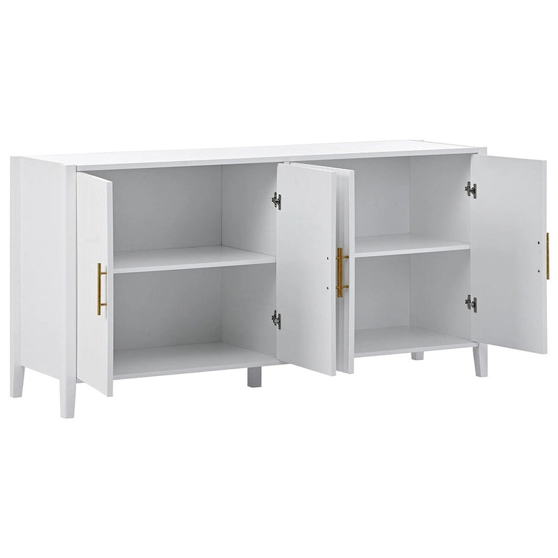 Accent Storage Cabinet Sideboard Wooden Cabinet with Metal Handles