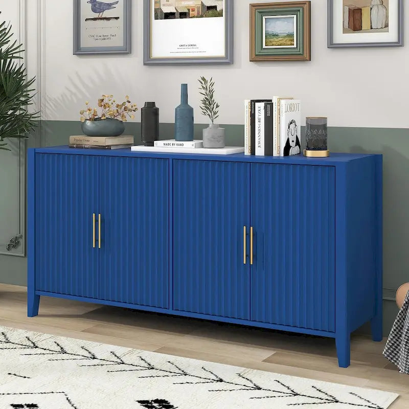 Accent Storage Cabinet Sideboard Wooden Cabinet with Metal Handles