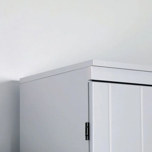 70 Garde-manger de cuisine, Armoire de rangement haute sur pied, Étagères à 6 niveaux avec 2 étagères réglables et 4 portes Gris