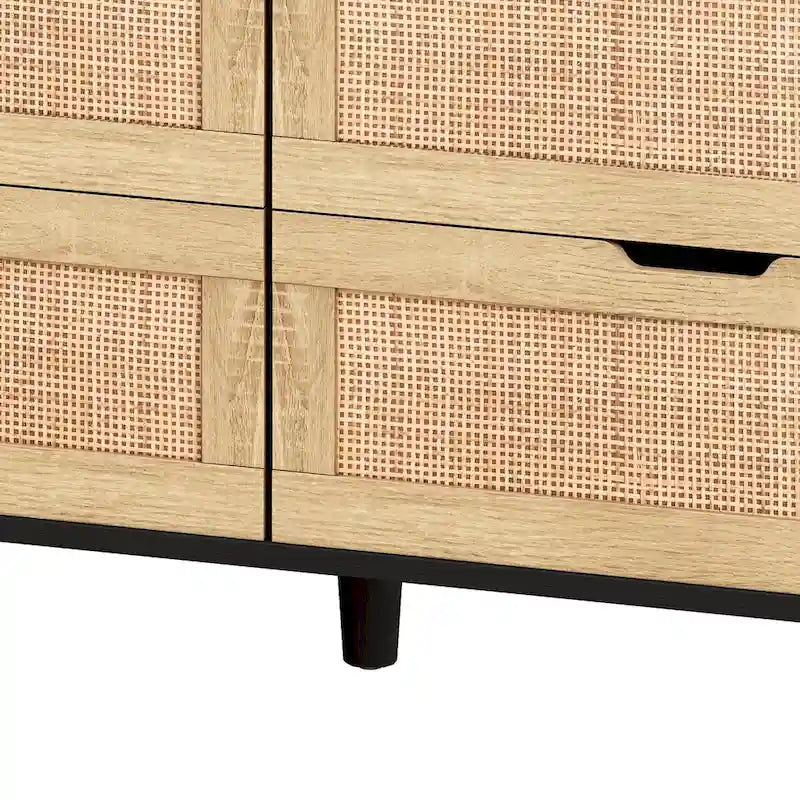 43.31L 6-Drawers Rattan Storage Cabinet
