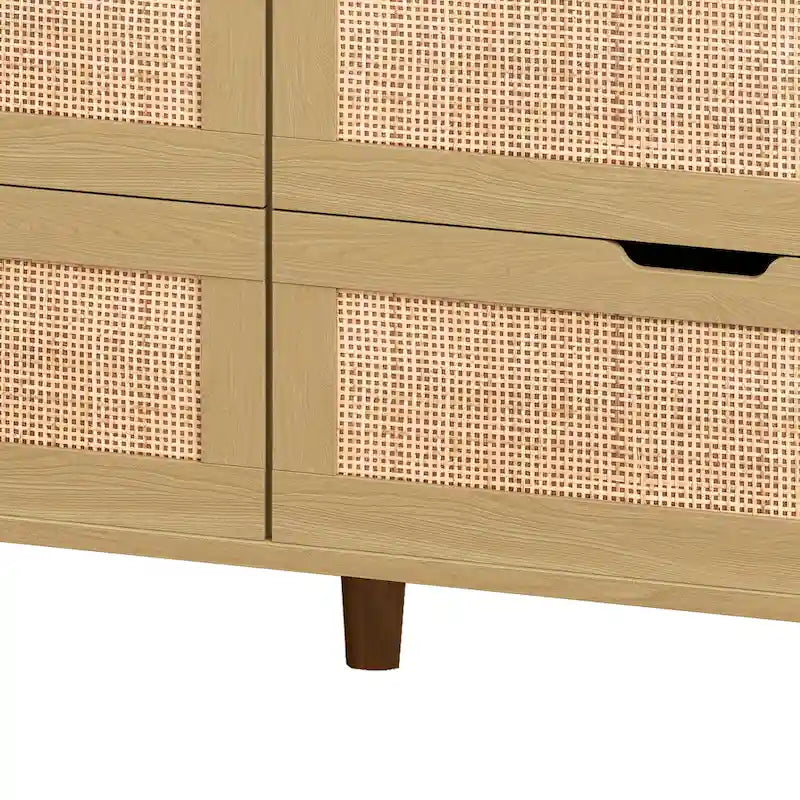43.31L 6-Drawers Rattan Storage Cabinet
