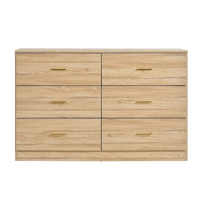 Modern Natural 6-Drawer Dresser