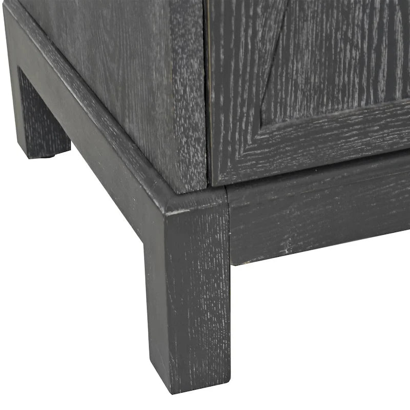 Modern 4-Door Cabinet Sideboard Buffets with Mirrored Decorative Doors