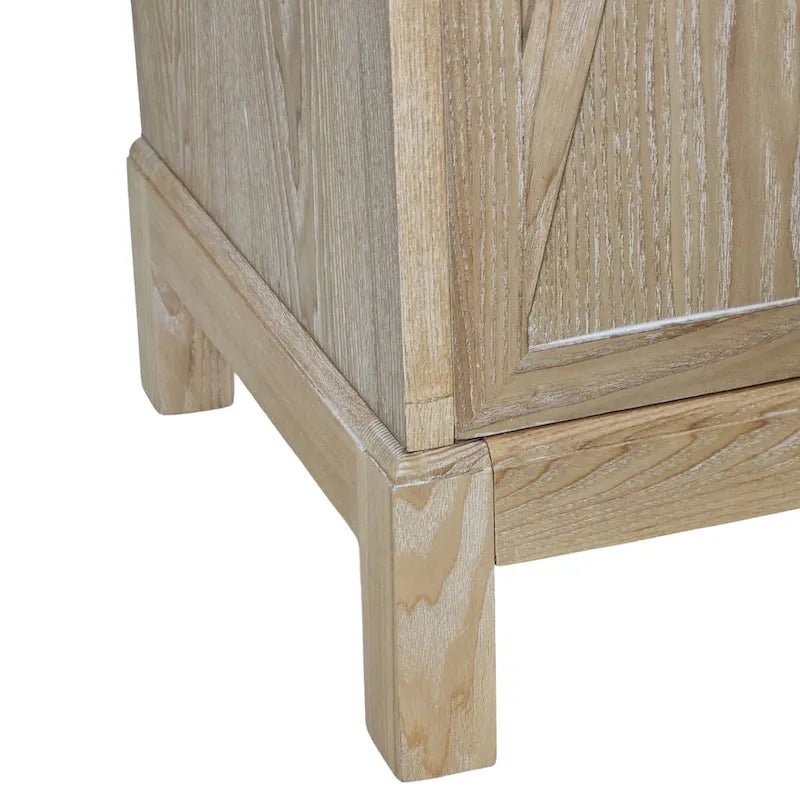 Modern 4-Door Cabinet Sideboard Buffets with Mirrored Decorative Doors