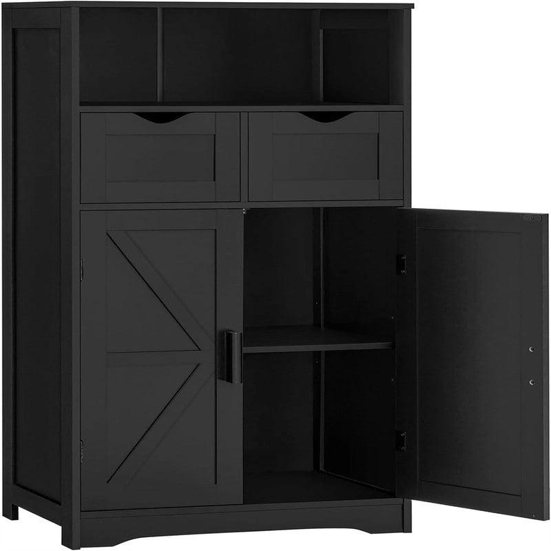 Floor Cabinet with 2 Doors 2 Drawers - 11.4D x 23.6W x 42.7H