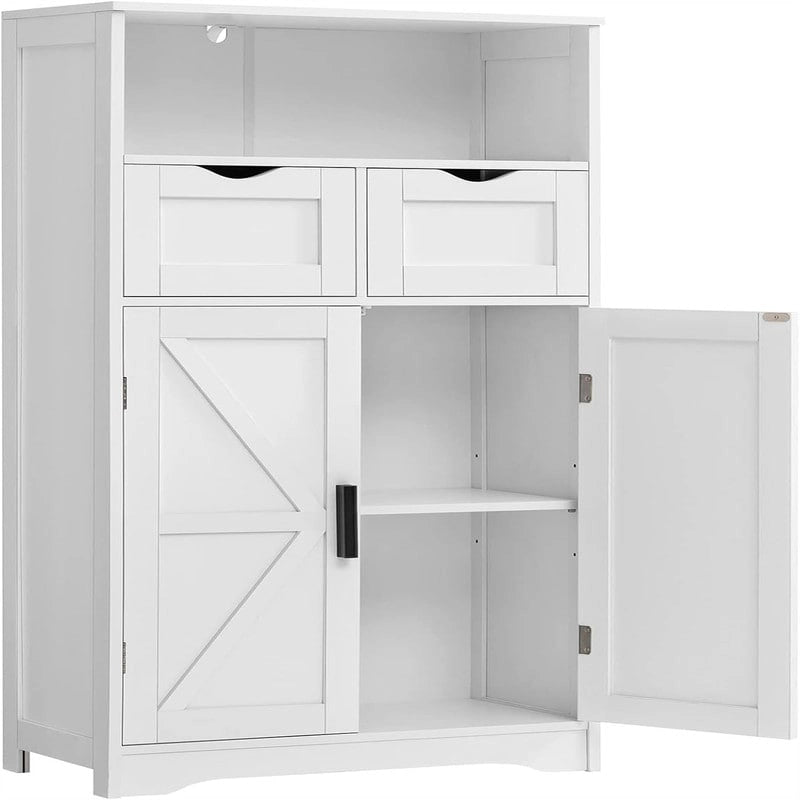 Floor Cabinet with 2 Doors 2 Drawers - 11.4D x 23.6W x 42.7H