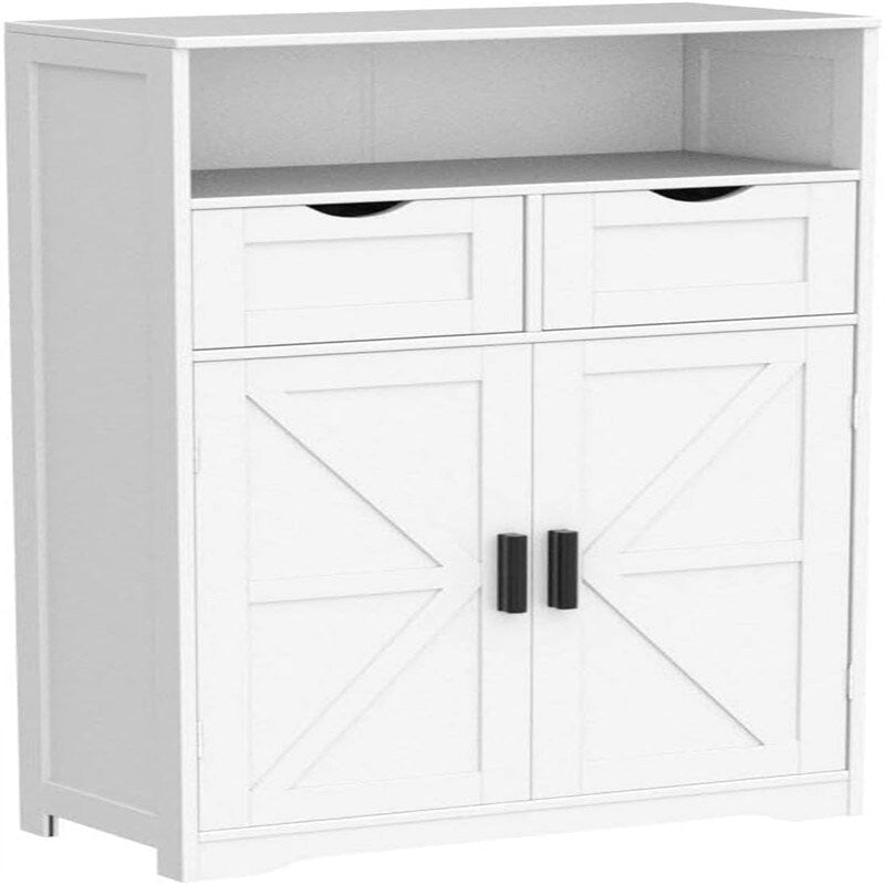 Floor Cabinet with 2 Doors 2 Drawers - 11.4D x 23.6W x 42.7H