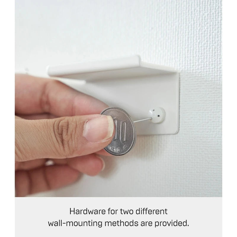 Wall-Mounted Phone Holder, Steel, Holds 2.2 lbs - L 1.26 x W 5.51 x H 1.3 inches