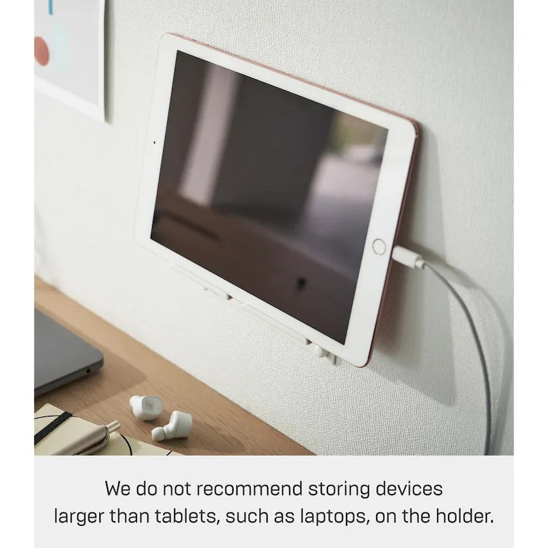 Wall-Mounted Phone Holder, Steel, Holds 2.2 lbs - L 1.26 x W 5.51 x H 1.3 inches