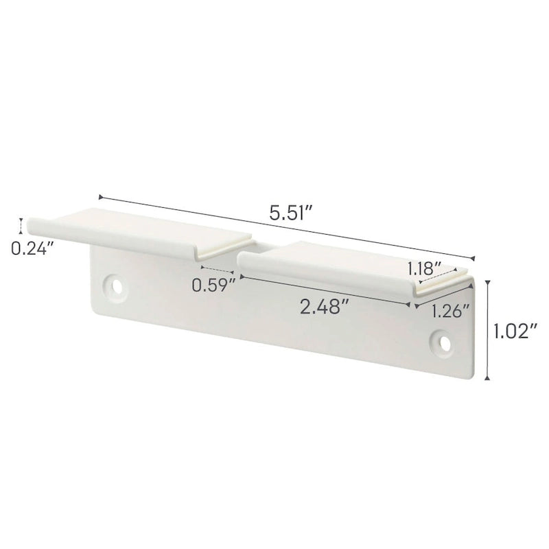 Wall-Mounted Phone Holder, Steel, Holds 2.2 lbs - L 1.26 x W 5.51 x H 1.3 inches