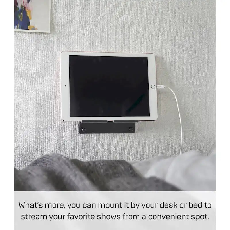 Wall-Mounted Phone Holder, Steel, Holds 2.2 lbs - L 1.26 x W 5.51 x H 1.3 inches