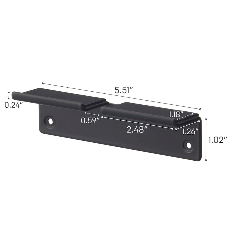 Wall-Mounted Phone Holder, Steel, Holds 2.2 lbs - L 1.26 x W 5.51 x H 1.3 inches