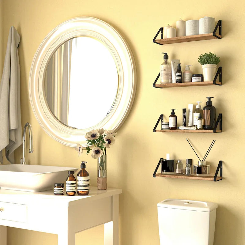 17inch Long, 4.5 Deep Wooden Shelves, Shelf for Kitchen