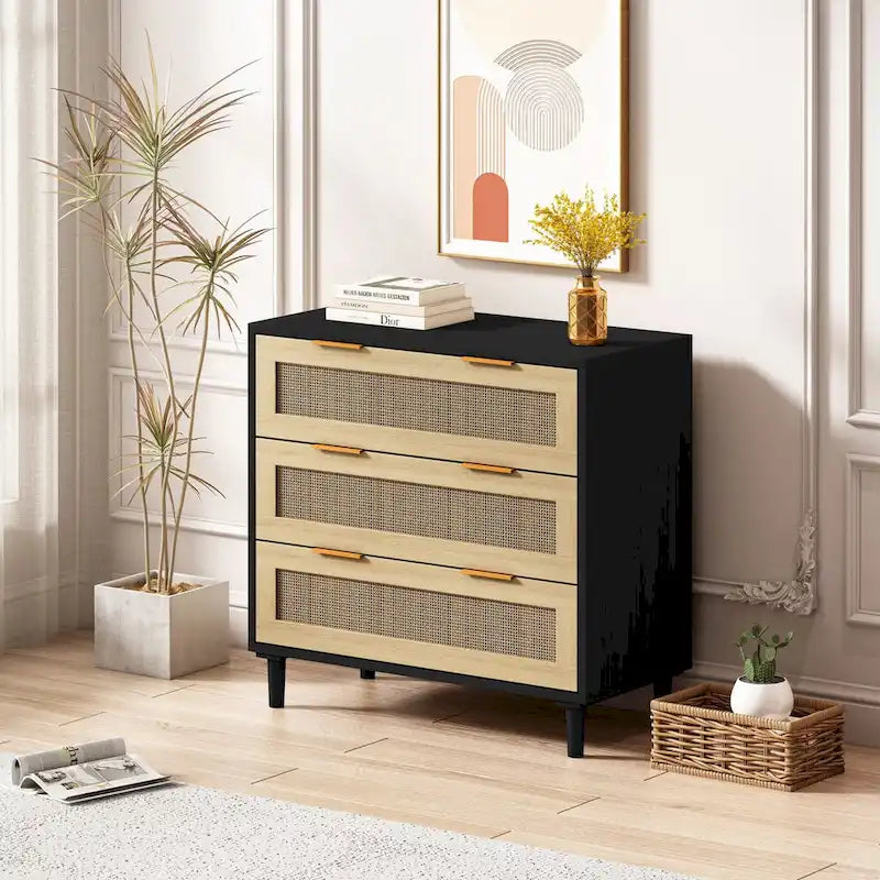 31.50L 3-Drawers Rattan Cabinet